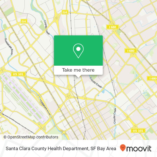 Santa Clara County Health Department map