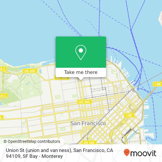 Union St (union and van ness), San Francisco, CA 94109 map