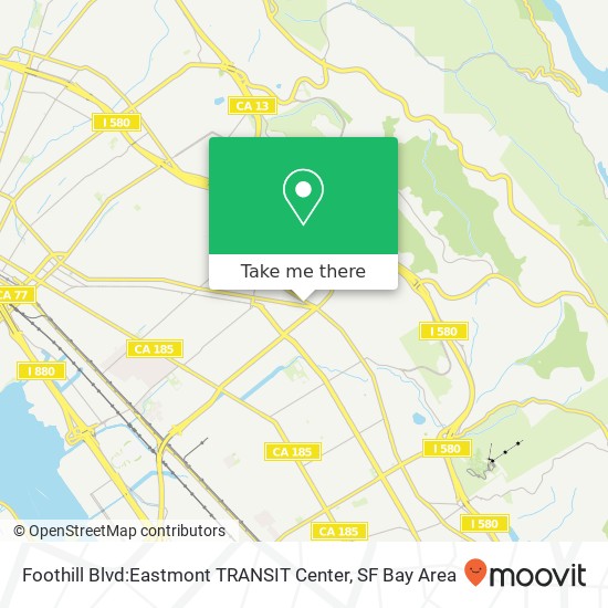 Mapa de Foothill Blvd:Eastmont TRANSIT Center