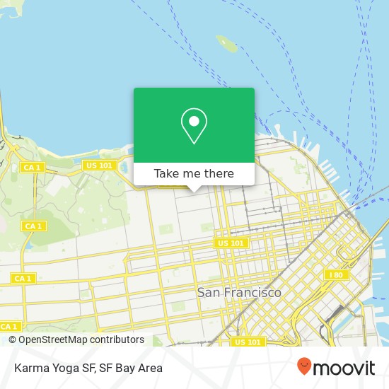 Mapa de Karma Yoga SF, 1906 Union St