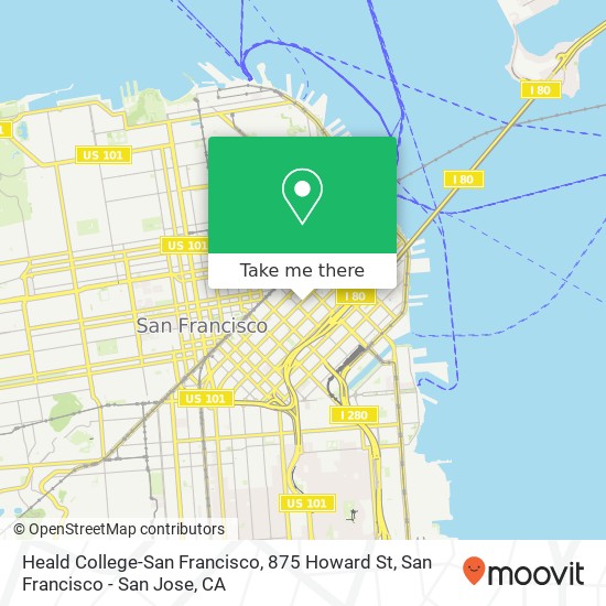Heald College-San Francisco, 875 Howard St map