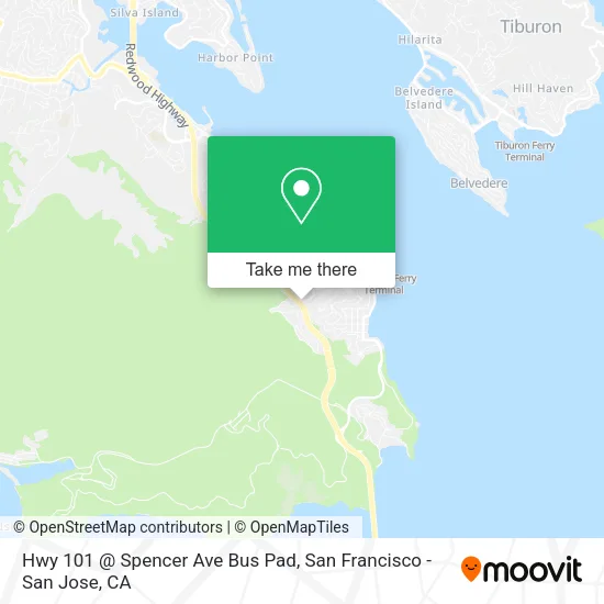 Hwy 101 @ Spencer Ave Bus Pad map