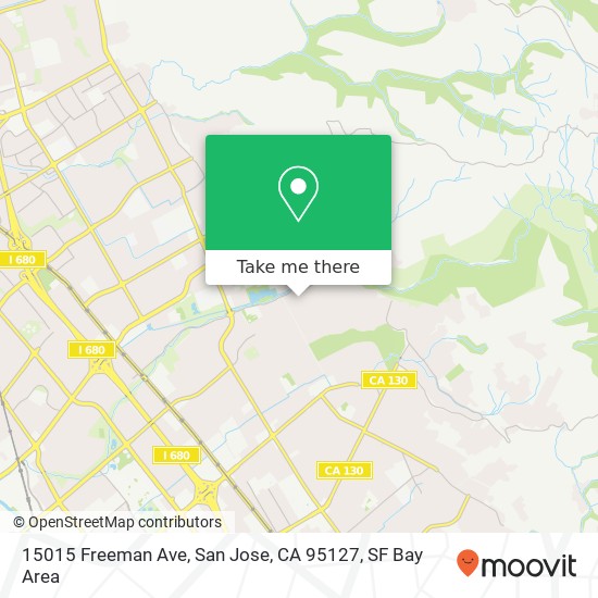 Mapa de 15015 Freeman Ave, San Jose, CA 95127