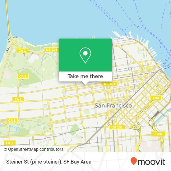 Mapa de Steiner St (pine steiner), San Francisco, CA 94115