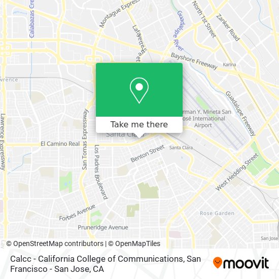 Calcc - California College of Communications map