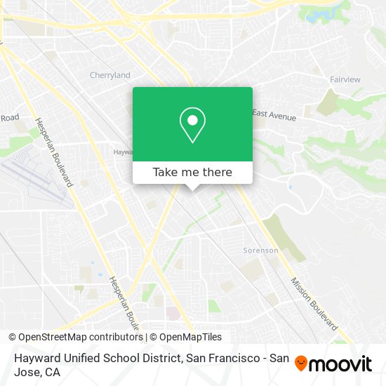 Mapa de Hayward Unified School District