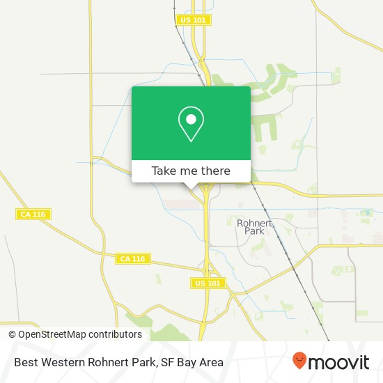 Best Western Rohnert Park map