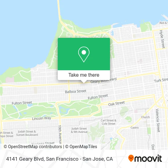 Mapa de 4141 Geary Blvd