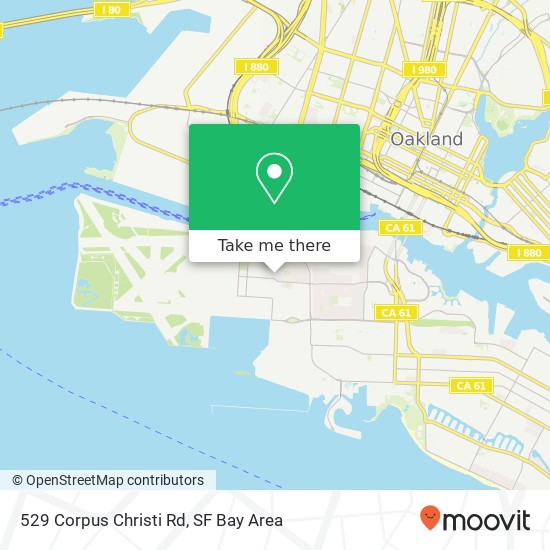 Mapa de 529 Corpus Christi Rd, Alameda, CA 94501
