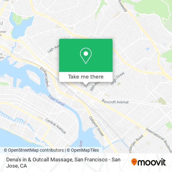 Dena's in & Outcall Massage map