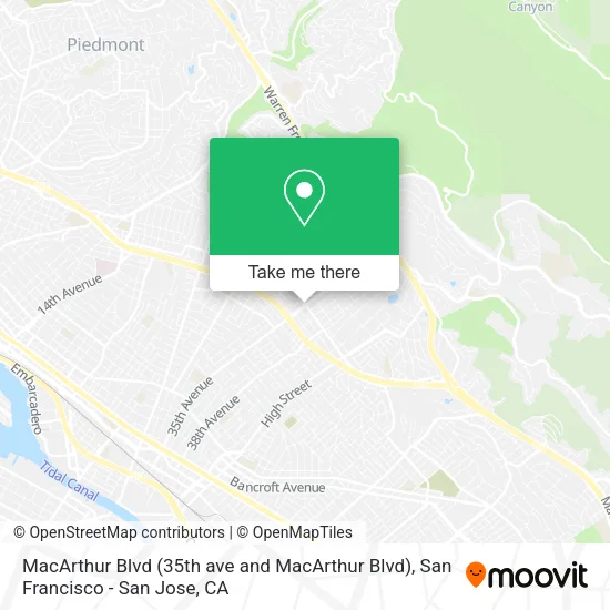 MacArthur Blvd (35th ave and MacArthur Blvd) map