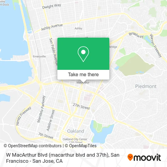 W MacArthur Blvd (macarthur blvd and 37th) map