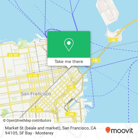 Mapa de Market St (beale and market), San Francisco, CA 94105