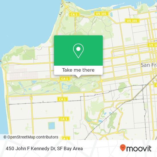 Mapa de 450 John F Kennedy Dr, San Francisco, CA 94118