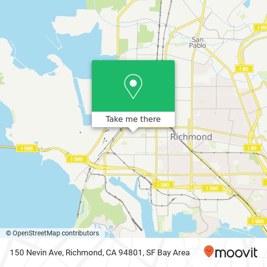 Mapa de 150 Nevin Ave, Richmond, CA 94801