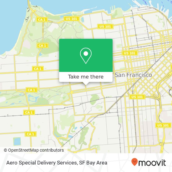 Mapa de Aero Special Delivery Services, 738 Masonic Ave