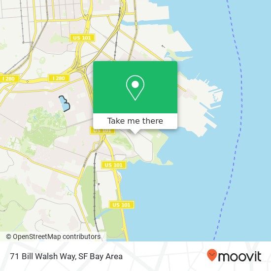 Mapa de 71 Bill Walsh Way, San Francisco, CA 94124