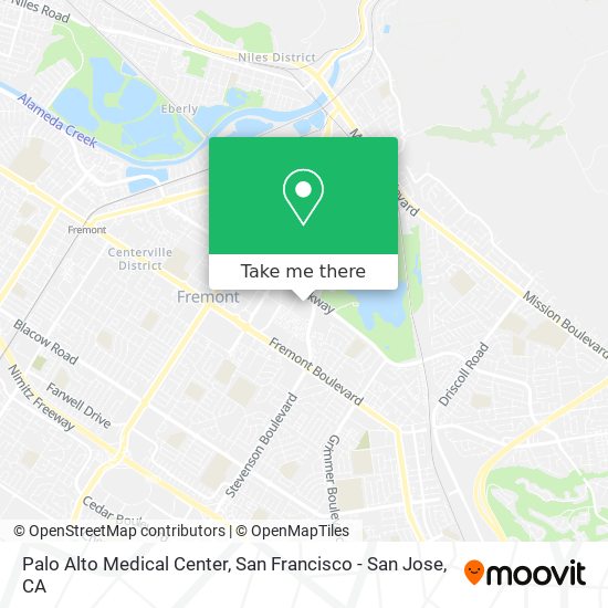 Palo Alto Medical Center map