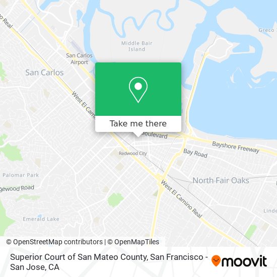 Mapa de Superior Court of San Mateo County