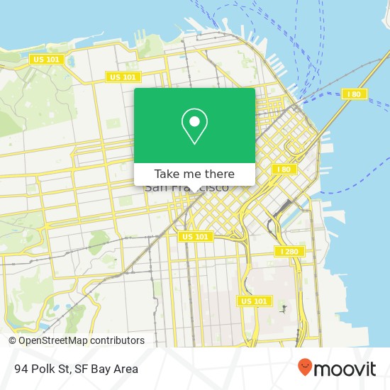 Mapa de 94 Polk St, San Francisco (SF), <B>CA< / B> 94102