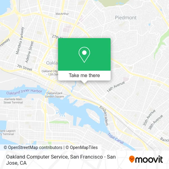 Oakland Computer Service map
