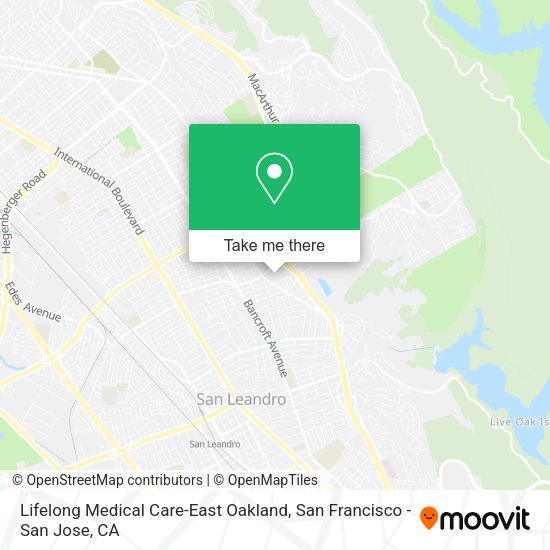 Mapa de Lifelong Medical Care-East Oakland