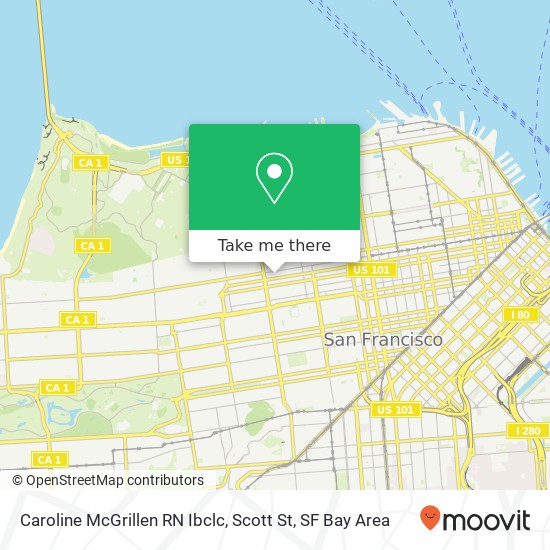 Mapa de Caroline McGrillen RN Ibclc, Scott St