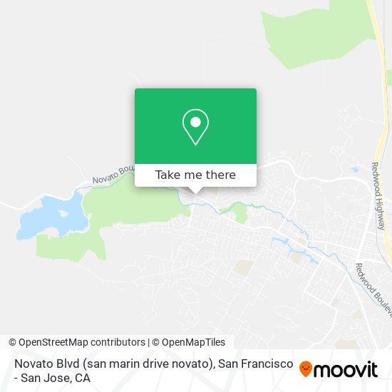 Novato Blvd (san marin drive novato) map