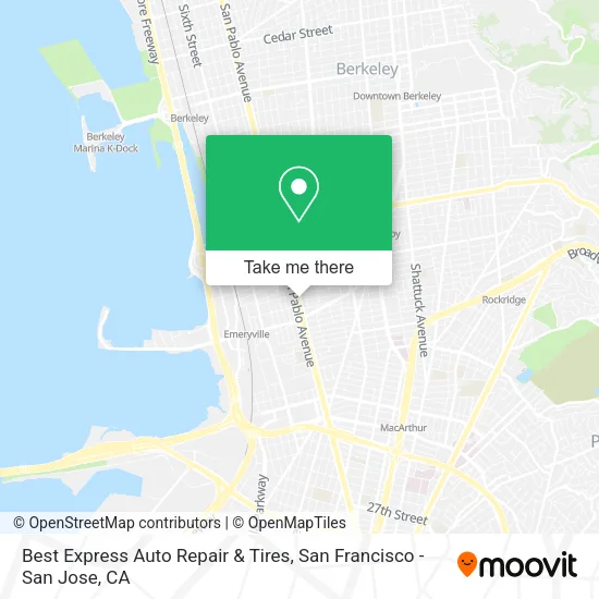 Best Express Auto Repair & Tires map