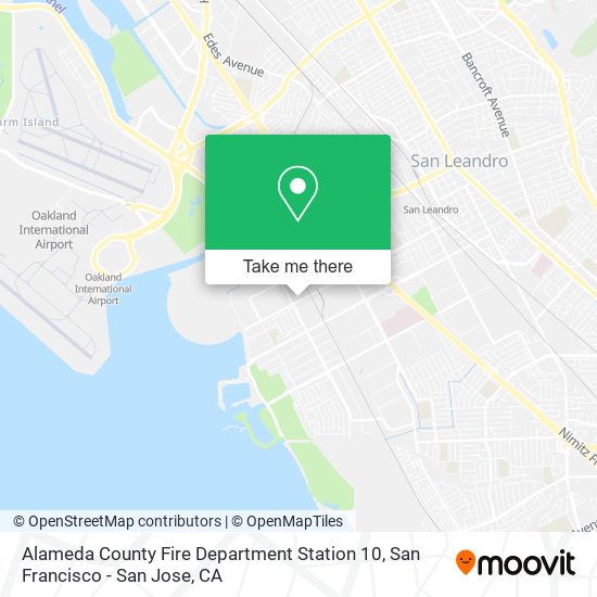 Alameda County Fire Department Station 10 map