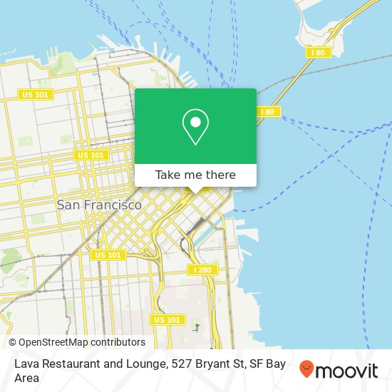 Lava Restaurant and Lounge, 527 Bryant St map