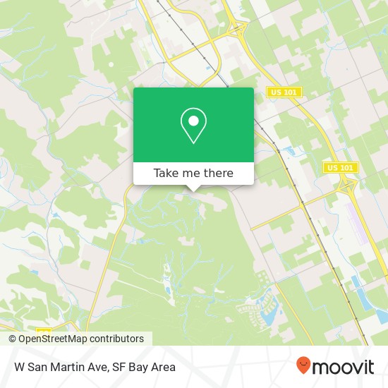 Mapa de W San Martin Ave, Morgan Hill (MORGAN HILL), CA 95037