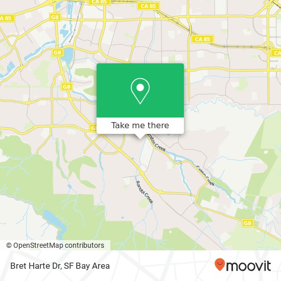 Mapa de Bret Harte Dr, San Jose, CA 95120