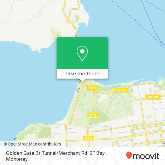 Mapa de Golden Gate Br Tunnel / Merchant Rd