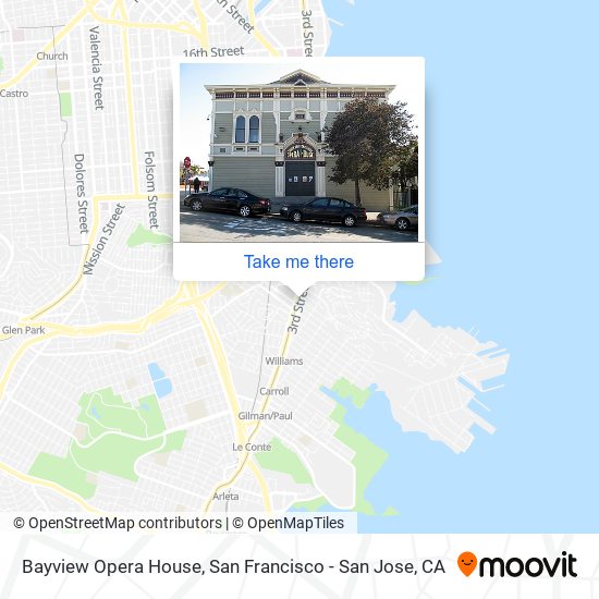 Bayview Opera House map