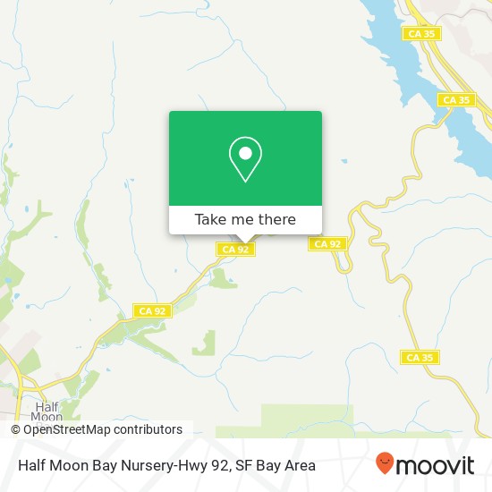 Mapa de Half Moon Bay Nursery-Hwy 92, 11691 San Mateo Rd