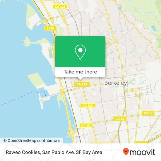 Mapa de Raweo Cookies, San Pablo Ave