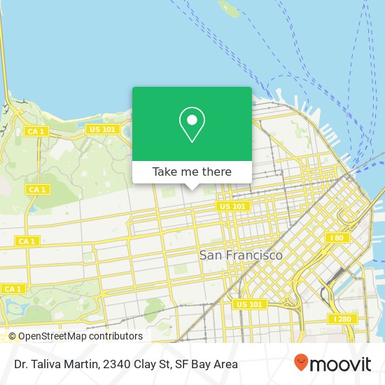 Mapa de Dr. Taliva Martin, 2340 Clay St