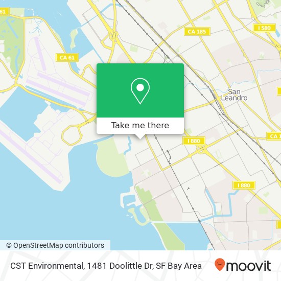 Mapa de CST Environmental, 1481 Doolittle Dr