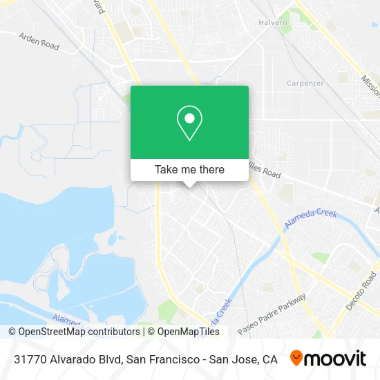 Mapa de 31770 Alvarado Blvd