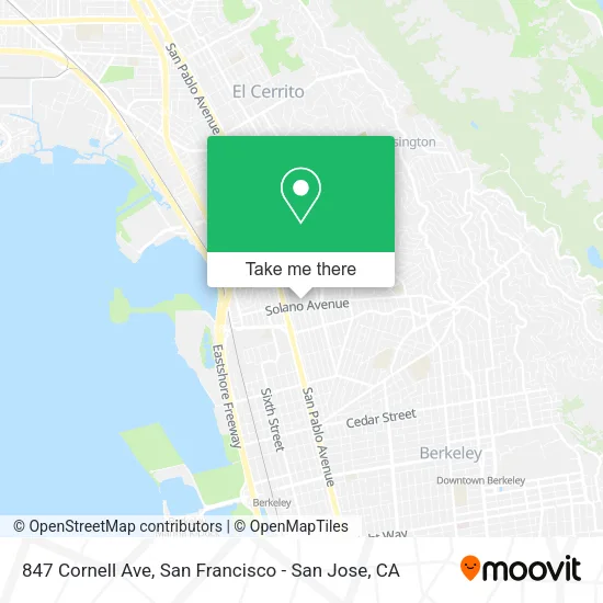 Mapa de 847 Cornell Ave