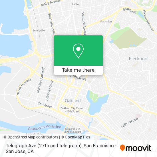 Mapa de Telegraph Ave (27th and telegraph)