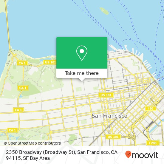 2350 Broadway (Broadway St), San Francisco, CA 94115 map