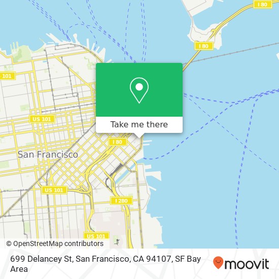 Mapa de 699 Delancey St, San Francisco, CA 94107