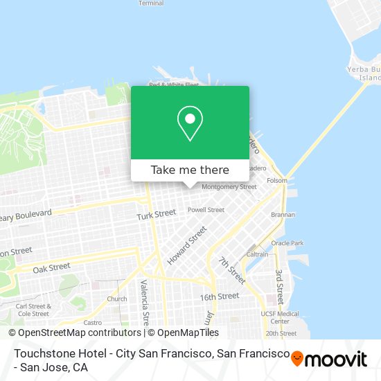 Mapa de Touchstone Hotel - City San Francisco