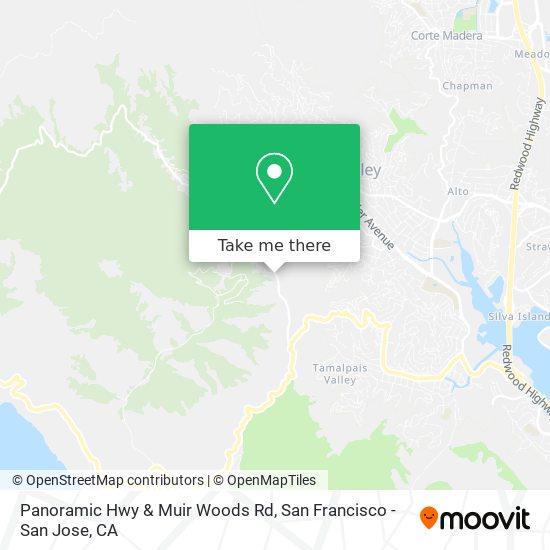 Panoramic Hwy & Muir Woods Rd map