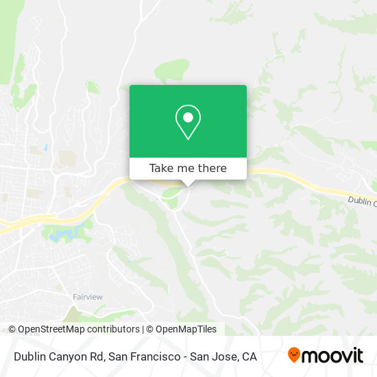 Dublin Canyon Rd map