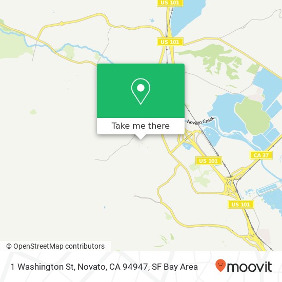 Mapa de 1 Washington St, Novato, CA 94947