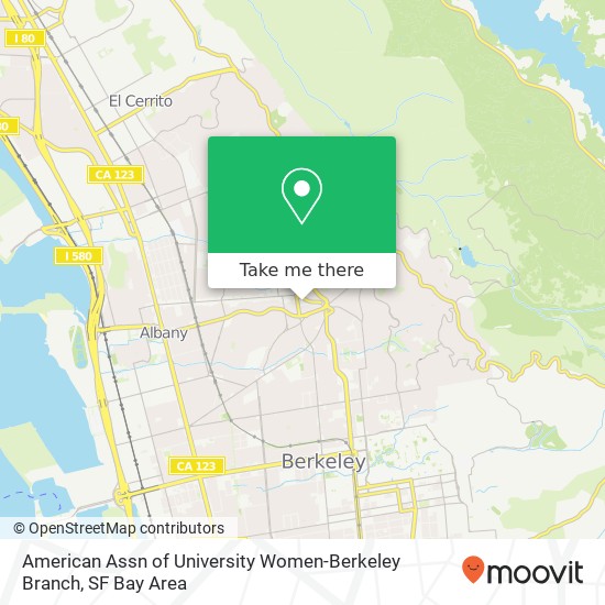 American Assn of University Women-Berkeley Branch, 941 The Alameda map