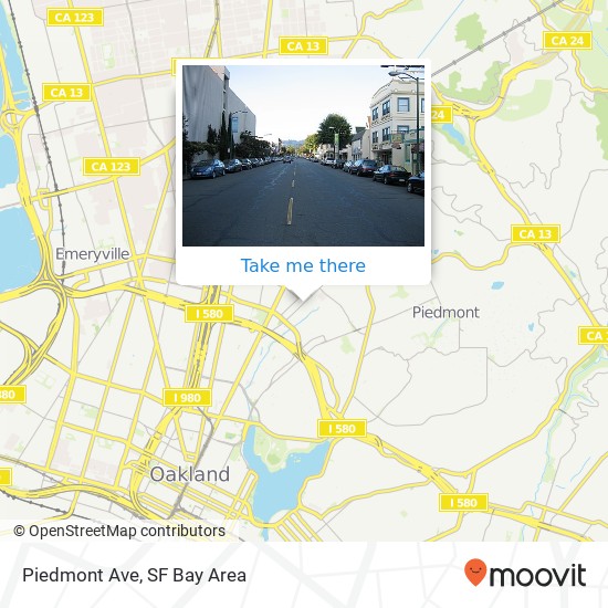 Piedmont Ave, Oakland (PIEDMONT), CA 94611 map